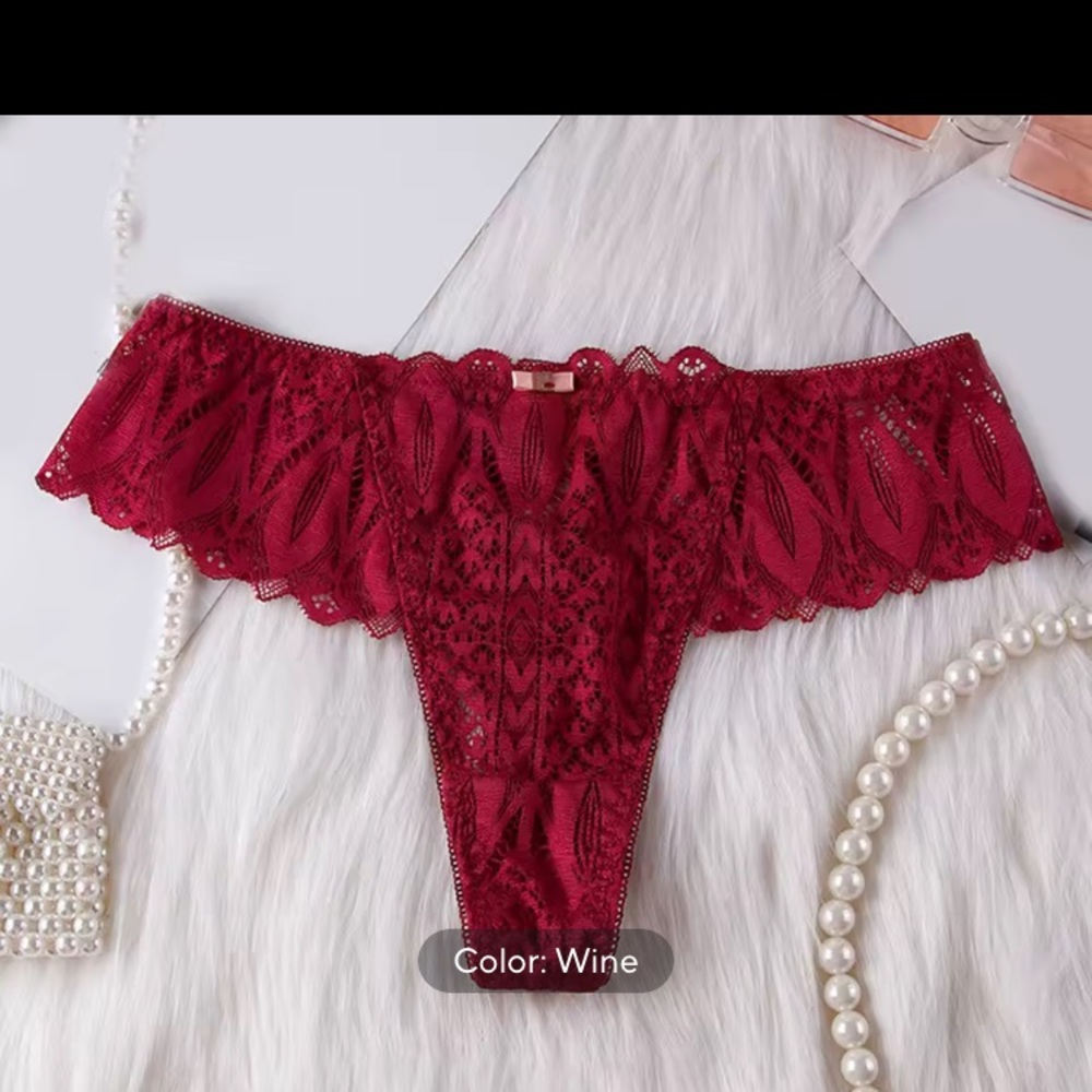 Elegant Wine Lace Women's Intimate